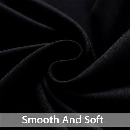 Yakamok Black Room Darkening Curtains 84 inch Sliding Door Drapes | 1 - Image 5
