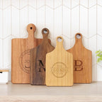 callie Personalized Cutting Board with Monogrammed Name, Wooden Kitchen Chopping Boards with Handle, Reversible Engraved Serving Tray, Housewarming Gifts for Family