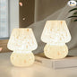 ONEWISH Cute Mushroom Lamp Small Bedside Table Lamp Set of 2 Stepless Dimmable by onewish