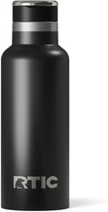 RTIC 16oz Journey Bottle Metal Stainless Steel Vacuum Insulated, BPA Free, Reusable, for Water, Hot and Cold Drinks, Travel, Sports, Camping, Black
