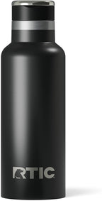RTIC 16oz Journey Bottle Metal Stainless Steel Vacuum Insulated, BPA Free, Reusable, for Water, Hot and Cold Drinks, Travel, Sports, Camping, Black