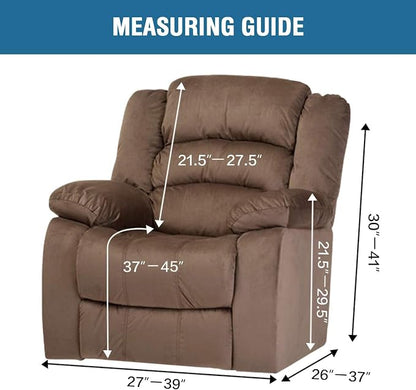 H.VERSAILTEX 4-Pieces Recliner Chair Covers Velvet Stretch Reclining Couch - Image 7