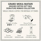 Bacha Coffee | Grand Moka Matari Single Origin Signature Nomad Collection, 100% Arabica Specialty Coffee, Ground Beans, Medium Dark Roast, 250g