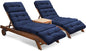 Chaise Lounge Cushions Outdoor Set of 2, 74.4 x 22 x 4.7 Inches Thickened by Tycdiose