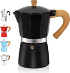 6 Cup Aluminum Espresso Stovetop Moka Pot Express Coffee Maker Percolator Italian Classic Mocha Coffee Machine for Italian and Cuban Cafe Brewing for Home & Camping 300ml 10oz