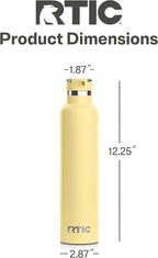RTIC 26oz Journey Bottle Metal Stainless Steel Vacuum Insulated, BPA Free, Reusable, for Water, Hot and Cold Drinks, Travel, Sports, Camping, Sunlight