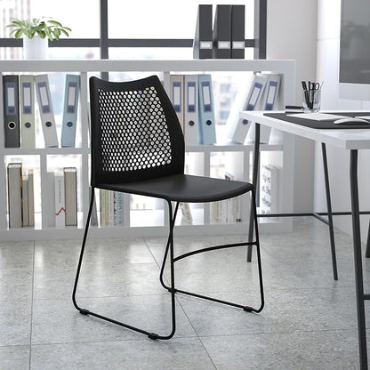 Flash Furniture HERCULES Series 661 lb. Capacity Navy Stack Chair - Image 2