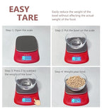 NUTRI FIT Ultra Slim Food Scale Digital Kitchen 1g Increment Measure in lb oz ml High Precision Weight in Grams and oz for Coffee Making, Meal Prep - Red/Stainless Steel