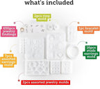 Incraftables Epoxy Resin Molds Kit Bundle. Silicone Resin Kit with Molds including 24pcs Molds, Earring, Keychain, Bracelet & DIY Jewelry Making Supplies. Large Epoxy Resin Kits and Molds Complete Set