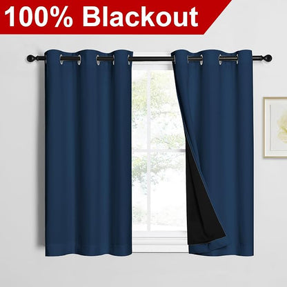 NICETOWN 100% Blackout Short Curtains - Image 2