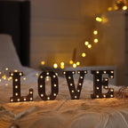 Foaky Black LED Letter Lights for Room Decor - Bedroom Wall Decor, Alphabet Lights for Home, Wedding, Party - Battery Operated （C）