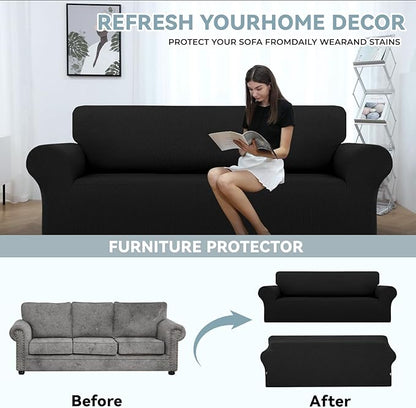 LURKA Stretch Oversized Sofa Slipcovers 1 Piece Couch Covers - Image 3