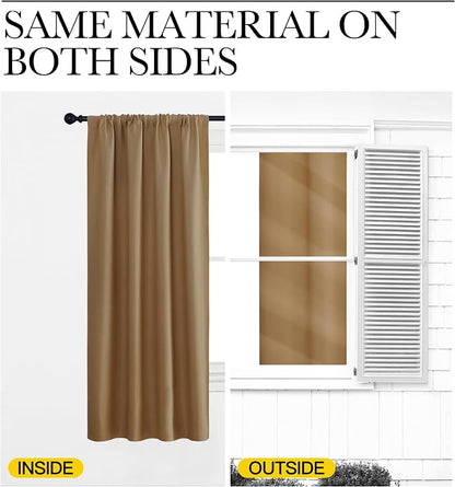 NICETOWN Kitchen Curtains, Short Blackout Drapes, Thermal Insulated Blackout - Image 5
