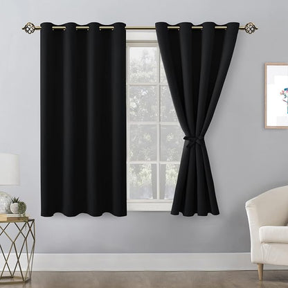 Blackout Curtains for Bedroom, 52 x 54 Inches Long, 2 Panels, Sewn - Image 8