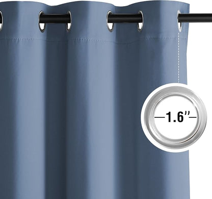 NICETOWN Stone Blue Energy Saving Drapes - Image 3