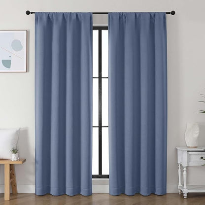 Simplebrand Ava Denim Blackout Curtains by Simplebrand