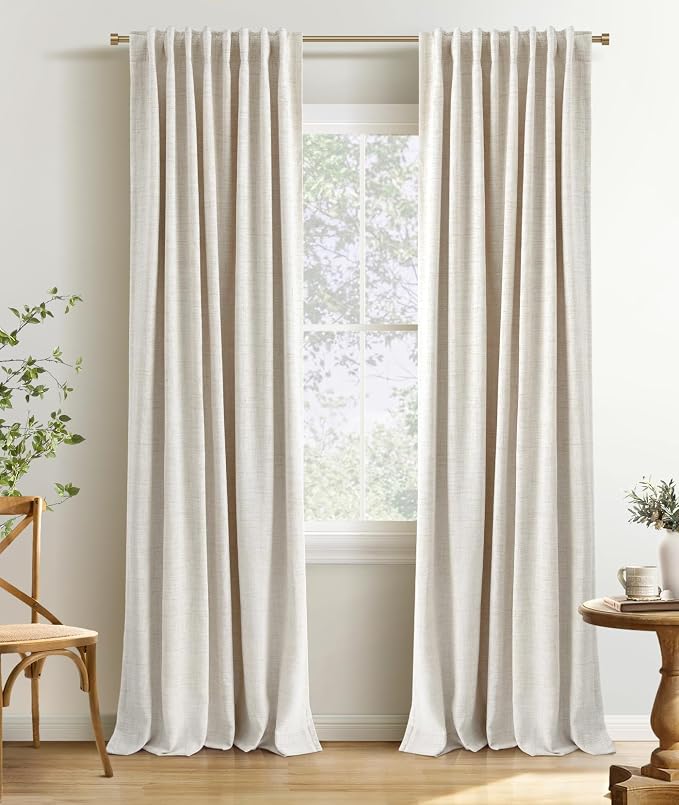 INOVADAY 100% Blackout Curtains 63 Inches Length 2 Panels Set, Back Tab/Rod by INOVADAY