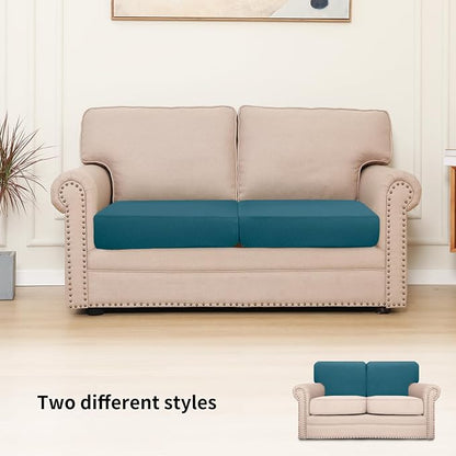 Easy-Going Stretch 2 Pieces Loveseat Couch Cushion Cover - Image 2