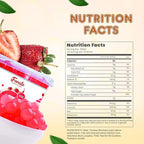Fanale Strawberry Popping Boba Pearls, Vegan, Non GMO, Gluten Free, Fat Free, Perfect for Bubble Tea, Smoothies, Ice Cream, Desserts, and Beverages.