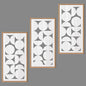 IARTTOP White Abstract Wood Wall Art Framed 8x16 Inch Set of 3 Modern by IARTTOP