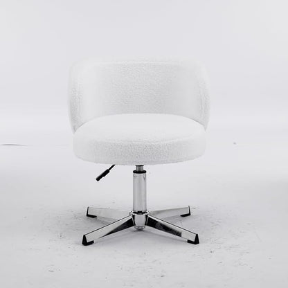 VINGLI Cute Small Swivel Desk Chair Comfy no Wheels, Ergonomic Low-Back Lumbar - Image 9