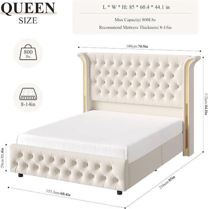 Keyluv Queen Smart LED Bed Frame - Image 2