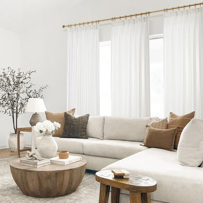 Topfinel 84 Inches Long Pinch Pleated Semi Sheer Curtains - Image 8