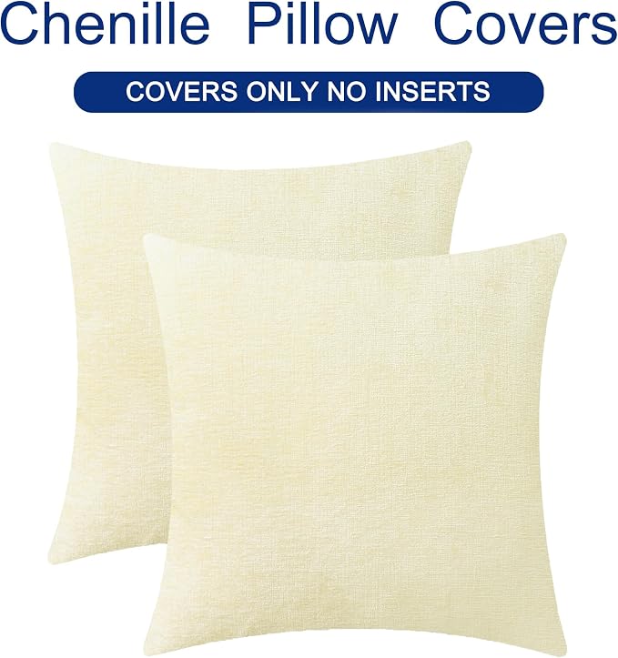 CaliTime Decorative Couch Throw Pillow Covers 20 X 20 Inches Beige | Pack of 2 - Image 6