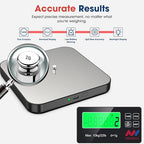 Mik-Nana Food Scale, 22lb Digital Kitchen Scale with 7 Units Wireless LCD Display & Tare Function, Stainless Steel Weight Grams and Ounces for Baking, Cooking and Meal Prep (Batteries Included)