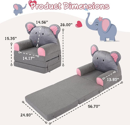 MOMCAYWEX Kids Sofa, Sherpa Couch - Image 3