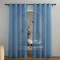 NICETOWN Voile Sheer Stone Blue Curtains 84 Inches Long, Grommet Airy & by NICETOWN
