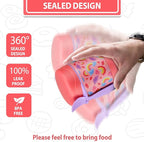10oz Soup Thermo for Hot Food Kids,Lunch Thermo Kids Food Jar with Spoon Hot Insulated Food Containers,Leak Proof Stainless Steel Wide Mouth Lunch Food Thermo Jar for School(Pink-Rainbow)
