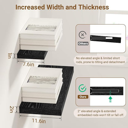 24 Inch Floating Shelves, 12 Inch Deep Floating Shelves - Image 3