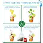 Samcci - Milk Thistle Tea Bags, 50 Teabags, 3g/bag - 100% Natural Milk Thistle Seeds Support Liver Herbal Tea, Caffeine Free - No Additives - No Sugar - Non-GMO - No Gluten