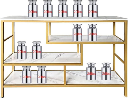 AT-VALY Console Table 4-Tier Storage Shelves Entryway Table Hallway Tables - Image 8