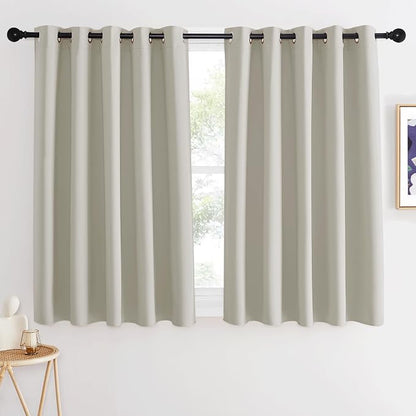 NICETOWN Short Cafe Curtain 54 inch Length, Window Treatment Thermal Insulated by NICETOWN