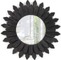 Emfogo Wall Mirror 12 inch Rustic Wood Sunburst Boho Mirror Farmhouse Wall by Emfogo