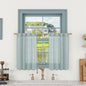 Semi Sheer Linen Curtains 36 Inch Length 2 Panels by LAMIT