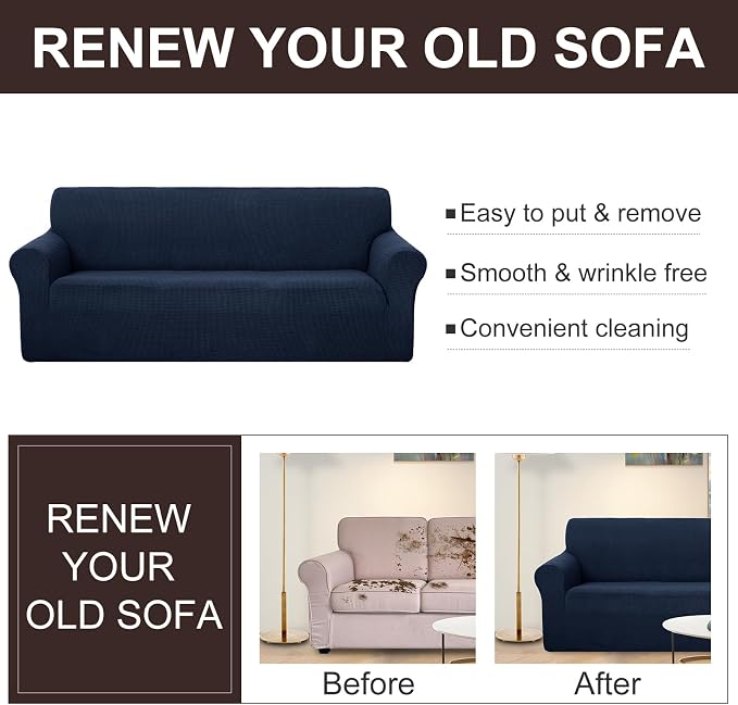 U-NICE HOME Oversized Stretch Couch Cover Slipcover, 1-Piece Sofa cover - Image 5