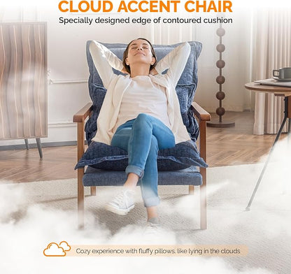 VINGLI Mid-Century Modern Cloud Accent Armchairs set of 2 - Image 4