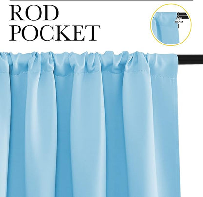 NICETOWN 2 Panels Blackout Curtains, Rod Pocket Thermal Insulated Drapes 84 - Image 2