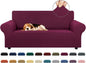 Stretch Loveseat Couch Cover, 2 Cushion Couch Slipcover, Wine | 1-Piece by KEKUOU