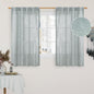 Semi Sheer Linen Curtains 48 Inch Length 2 Panels, 34 x 48 Inch | Light by LAMIT