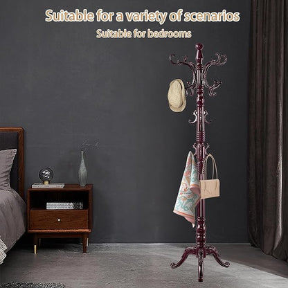 ZOZOE Wooden Classic Coat Rack Stand, Solid Wood Coat Rack Freestanding - Image 7