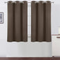 Chocolate Brown Blackout Curtains 38 x 54 Inch Length/Set of 2 Curtain by Lemomo