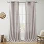 Stone Grey Linen Curtains 90 Inches Long by Nanspring