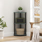 Furinno Turn-N-Tube Corner Shelf, 3-Tier Corner Bookshelf, Display Storage by Furinno-FitsYourSpaceFitsYourBudget