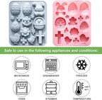 Easter Bunny Egg Chocolate Mold Set - 15-Cavity Silicone Baking Molds with Rabbit & Egg Designs, Food-Grade for Easter Cakes, Spring Party Treats & DIY Crafts - 2 Pack