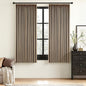 MIULEE Cafe Brown Pinch Pleated 100% Blackout Linen Curtains 40x63 Inches | by MIULEE