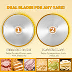 CGOLDENWALL Meat Slicer, 220W Electric Deil Food Slicer with 2 Removable 7.5" Blades, 4/5" Adjustable Thickness, Food Slicer Machine for Home Cutting Meat Cheese Bread Vegetables, 110V CE